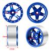 MOHERO 4Pcs 1.3 RC Beadlock Wheels for 1/18 TRX4M Redcat Ascent 1/24 SCX24 RC Crawler Car(Blue) view 3