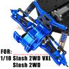 hopsupRC Shocks Absorber Damper&Drive Shaft Axles CVD Driveshafts&Suspension A Arms&Steering Block&Caster Blocks&Shock Tower&Links Toe Link&Bulkhead Upgrades Parts for 1/10 Slash 2WD (VXL).Navy Blue view 2