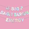 Big Sagittarius Energy Banner, Iridescent Foil Banner for Sagittarius Season Nov/Dec Birthday Party Decor, Astrology Party Supplies view 1