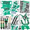 hopsupRC Shocks Absorber Damper&Drive Shaft Axles CVD Driveshafts&Suspension A Arms&Steering Block&Hubs Caster Blocks&Shock Tower&Links Toe Link&Bulkhead Upgrades Parts for 1/10 Slash 2WD (VXL).Green view 1
