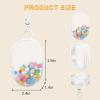 3 Pcs Clear Figure Display Bag with Keychain,Clear Keychain Pouch Blind Box Organizer,Hanging Small Doll Storage Bag,Collectibles Display Case for Mystery Boxes (White-Oval) view 2
