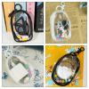 3 Pcs Clear Figure Display Bag with Keychain,Clear Keychain Pouch Blind Box Organizer,Hanging Small Doll Storage Bag,Collectibles Display Case for Mystery Boxes (White-Oval) view 3