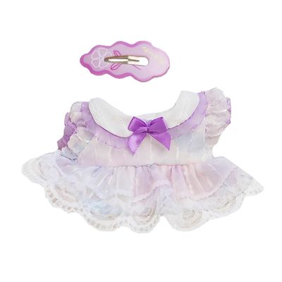 niannyyhouse 10cm-15cm Plush Doll Clothes Headdress Dress Dolls Dressup (a2)