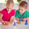 3PCS Impossible Cone,3D Printed Spiral Cone Fidget Toys,Impossible Pyramid Passthrough Sculpture,Stress Relieving Toys for Adults and Kids,Stocking Filler White Elephant Gifts(Light Purple) view 2
