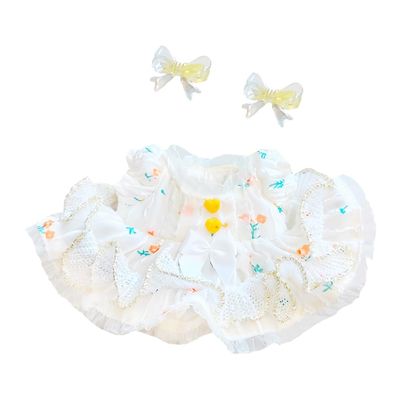 niannyyhouse 10cm-15cm Plush Doll Clothes Headdress Dress Dolls Dressup (a1)