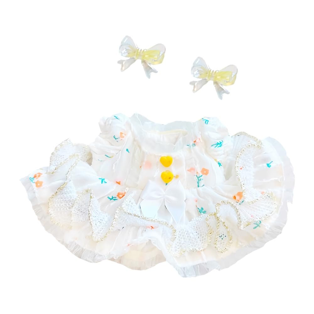 niannyyhouse 10cm-15cm Plush Doll Clothes Headdress Dress Dolls Dressup (a1)