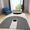 4x5 Area Rugs Boho Abstract Distressed Medieval Black and White Boys Rugs for Bedroom, Modern Geometric Line Art Kids Room Rug Soft Fuzzy Washable for Living Room Game Room Coffee Table view 2