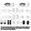 hopsupRC Aluminum 1.0 in Beadlock Wheel Rim for 1/18 TRX4M 1/24 SCX24 FCX24 RC Crawler Car,1.0 Wheel Tires Wheel Hub Rim Beadlock Wheel Rims Heavy Duty,Brown view 4