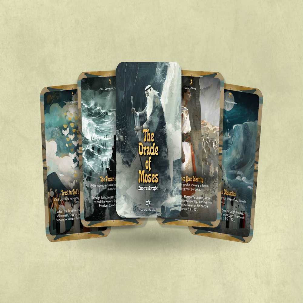 Ibiza Tarot The Oracle of Moses - Leader and Prophet - Oracle Cards - Divination Tools - Kabbalah Letters - Jewish Mindful Cards