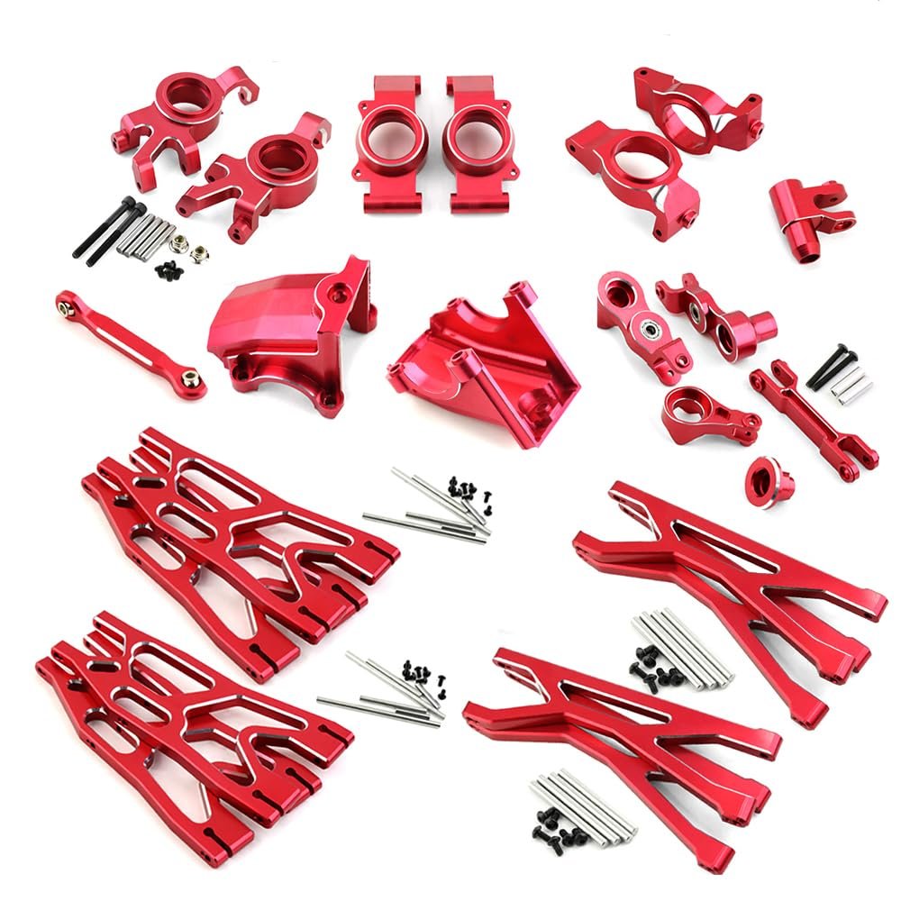 fujita 1/5 X-Maxx 6S Complete Set of Metal Upgrade Parts, Upper and Lower Suspension arm Parts, Steering Block Parts, and Steering servo Horn arm, etc. for 1/5 X-Maxx 6S -77086-4