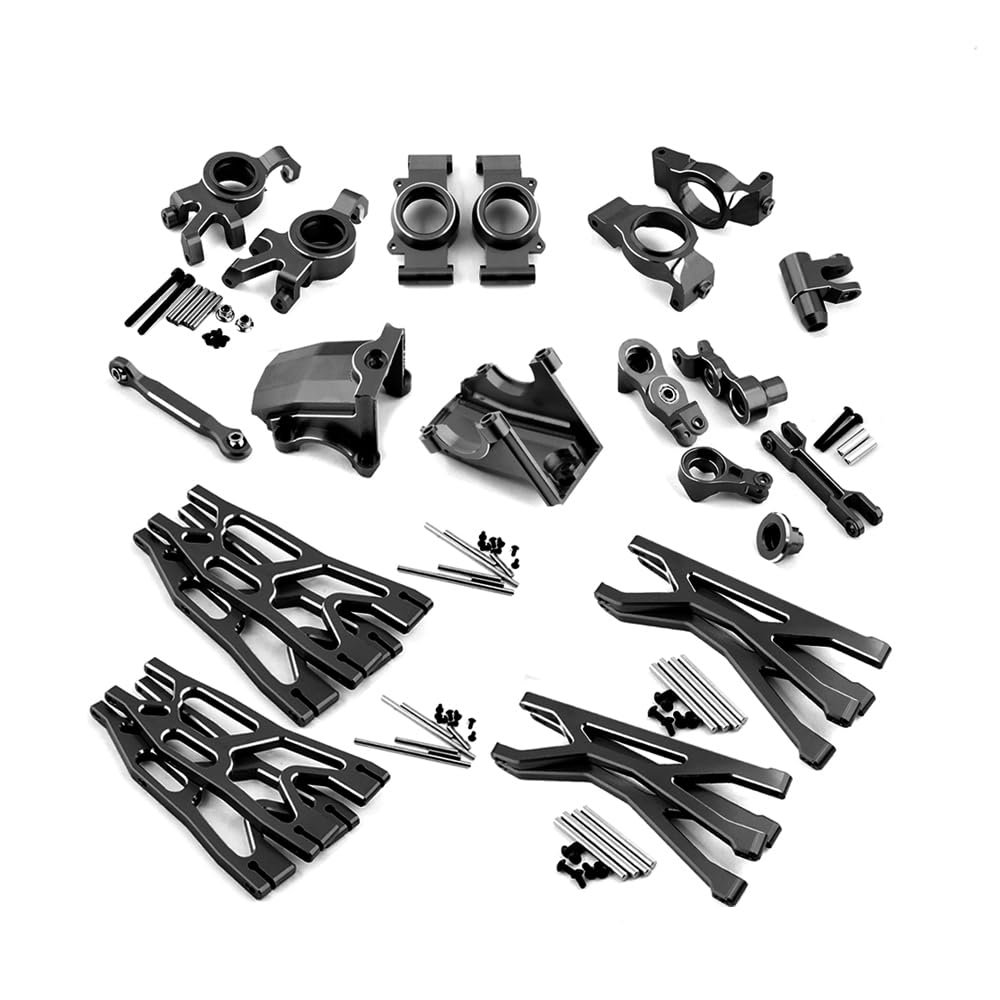 fujita 1/5 X-Maxx 6S Complete Set of Metal Upgrade Parts, Upper and Lower Suspension arm Parts, Steering Block Parts, and Steering servo Horn arm, etc. for 1/5 X-Maxx 6S -77086-4