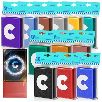 1200ct Matte Card Sleeves, 12 Colors Card Sleeves fits MTG, TCG Cards Sleeve, Deck Sleeve Protectors for Baseball, Sports, Trading, Game, MTG Cards