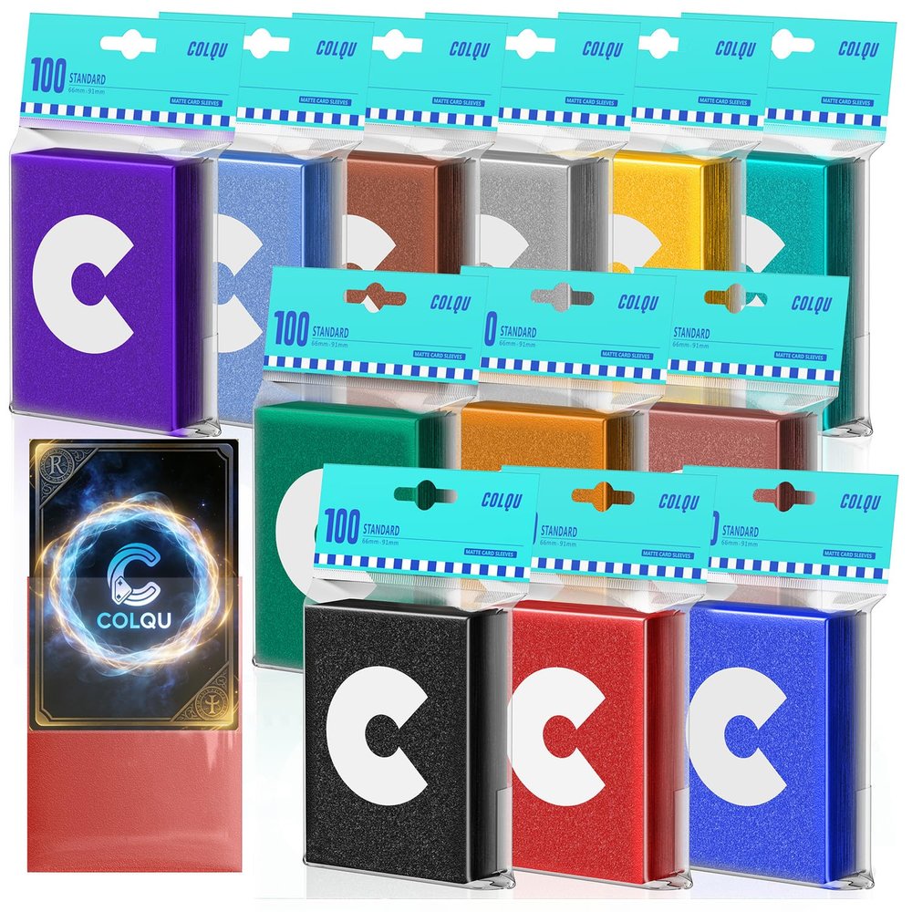 1200ct Matte Card Sleeves, 12 Colors Card Sleeves fits MTG, TCG Cards Sleeve, Deck Sleeve Protectors for Baseball, Sports, Trading, Game, MTG Cards