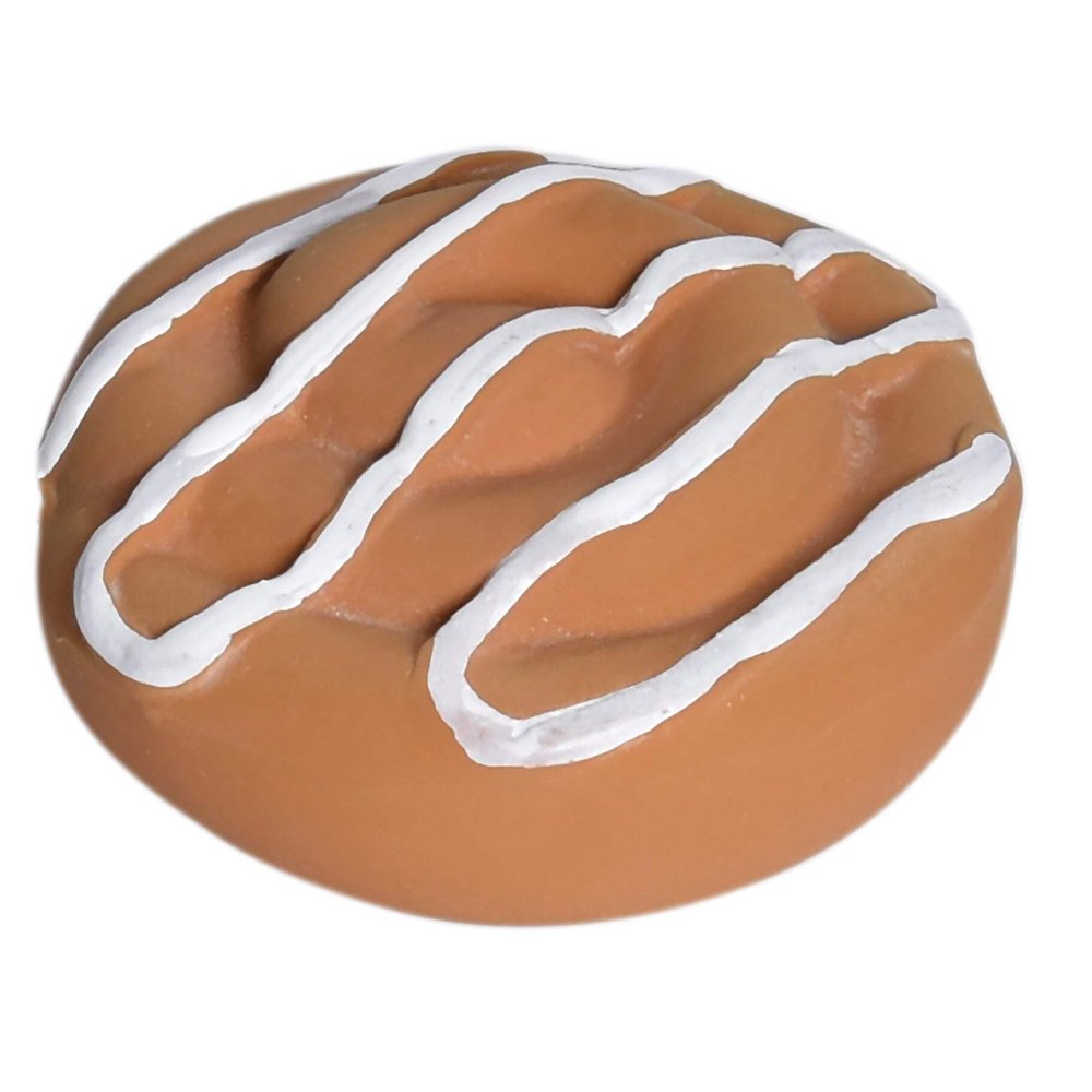 Danish Pastry Baby Teether & Rattle Organic Natural Rubber Toy | 3-in-1 Infant Teething Relief, Gentle Rattle & Pretend Play Food | Easy-Grip Newborn Sensory Toy from My First TIKIRI Bakery