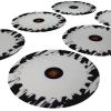 BARON OF DICE Objective Markers (Steel Cog), Set of 6, 40k Compatible - Translucent, Acrylic Markers 40mm Inner Circle view 2