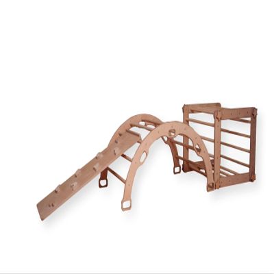Montessori Climbing Cube and Triangle for Kids | Foldable Climbing Set | Indoor Activity Cube | Climbing Set with Cube and Triangle for Toddler | Foldable Wooden Jungle Gym (CUBE+ARCH+RAMP R)