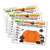 15 Kids Halloween Party Game, Draw a Face on a Pumpkin to Make a Jack-o-Lantern, Roll a Dice (NOT included) to Take Turns 5x7" view 1