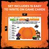 15 Kids Halloween Party Game, Draw a Face on a Pumpkin to Make a Jack-o-Lantern, Roll a Dice (NOT included) to Take Turns 5x7" view 2