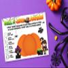 15 Kids Halloween Party Game, Draw a Face on a Pumpkin to Make a Jack-o-Lantern, Roll a Dice (NOT included) to Take Turns 5x7" view 4