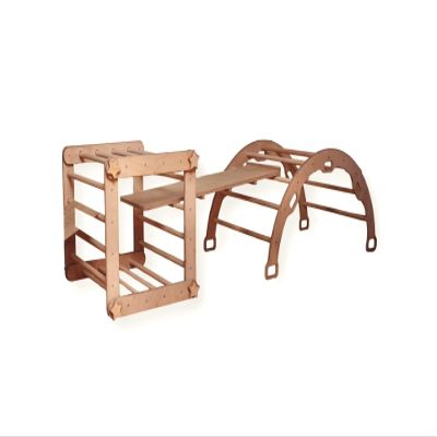 Montessori Climbing Cube and Triangle for Kids | Foldable Climbing Set | Indoor Activity Cube | Climbing Set with Cube and Triangle for Toddler | Foldable Wooden Jungle Gym (CUBE+ARCH+RAMP L)