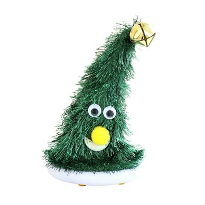 ariarly Dancing Christmas Hats, Rotating Christmas Tree with Music, Christmas Table Decoration Toy, Singing and Dancing Christmas Tree, Xmas Hat Swing Musical Toy (a)