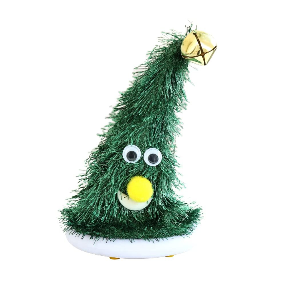 ariarly Dancing Christmas Hats, Rotating Christmas Tree with Music, Christmas Table Decoration Toy, Singing and Dancing Christmas Tree, Xmas Hat Swing Musical Toy (a)