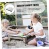 GAROZATION Sandbox Cover Drawstring Canvas Pool and Garden Sandbox Protection Canopy for Use view 2