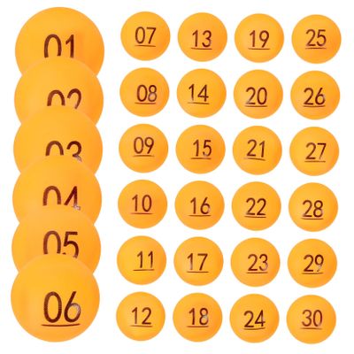 Parliky 30pcs Plastic Raffle Balls Bingo Balls Funny Lottery Raffle Party Game Bingo Numbers