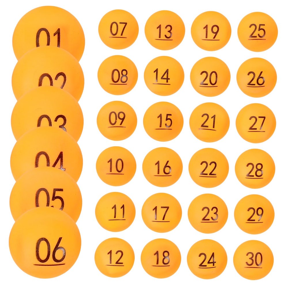 Parliky 30pcs Plastic Raffle Balls Bingo Balls Funny Lottery Raffle Party Game Bingo Numbers