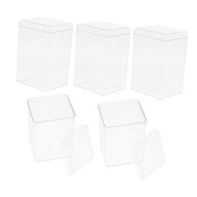 HONMEET 5pcs Display Case for Mini Action Figures Showcase Storage Box for Collectibles High Transparency Display Cabinet for Dolls and Toys