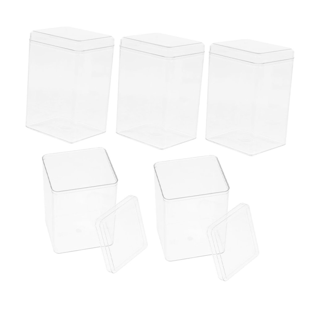 HONMEET 5pcs Display Case for Mini Action Figures Showcase Storage Box for Collectibles High Transparency Display Cabinet for Dolls and Toys