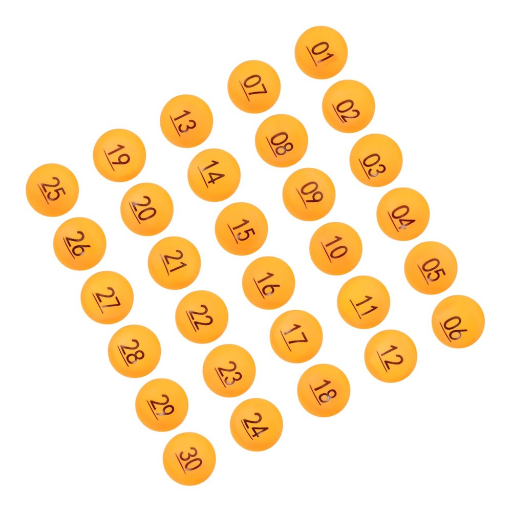 KOMBIUDA 30pcs Raffle Game Balls Numbered Party Props for Drawings Celebrations and Events Balls Bright Colors for Activities