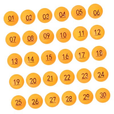 PRETYZOOM 30pcs Bingo Ball Hollow Lottery Balls Numbered for Home Party and Easy to Find