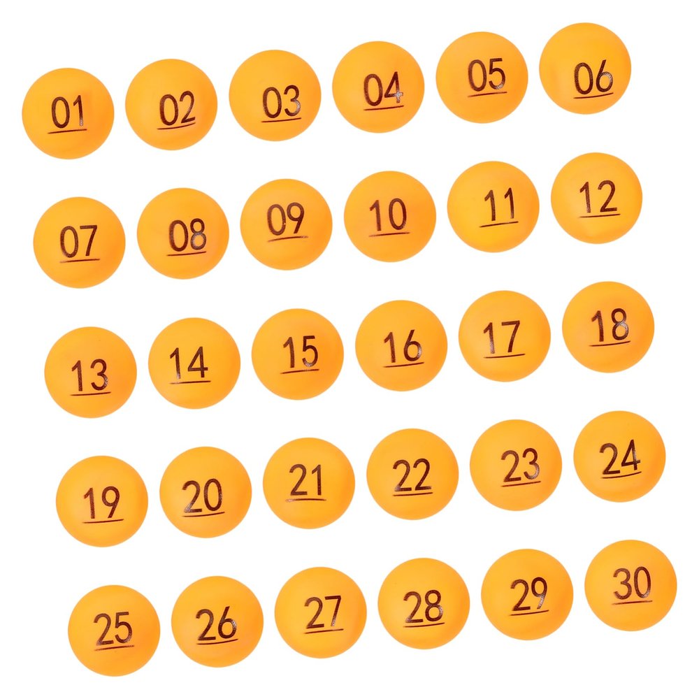 PRETYZOOM 30pcs Bingo Ball Hollow Lottery Balls Numbered for Home Party and Easy to Find