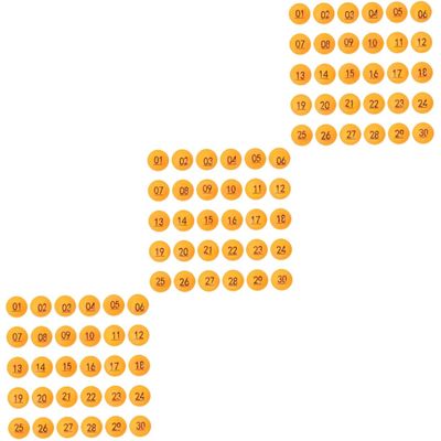 PRETYZOOM 3sets Balls 1-30 Numbers Raffle Balls for Parties Bar Games and Events 30pcs*3