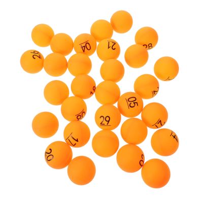 BRIGHTFUFU 30pcs Bingo Ball Raffle Balls Numbered Pong for Party Games and Events