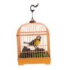 ibasenice Realistic Sound Activated Bird Toy Animated Chirping Parrot in Cage with Movements Compact Miniature Design for Family Fun and Entertainment No Batteries Included view 1