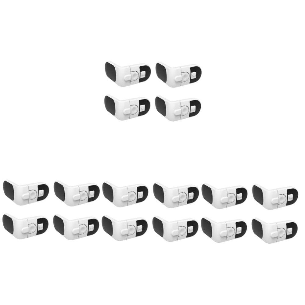 Hemoton 16pcs Boy Girl for Drawers Refrigerators Pinch Design Easy One-key Material Proofing Lock for Cabinets and Furniture