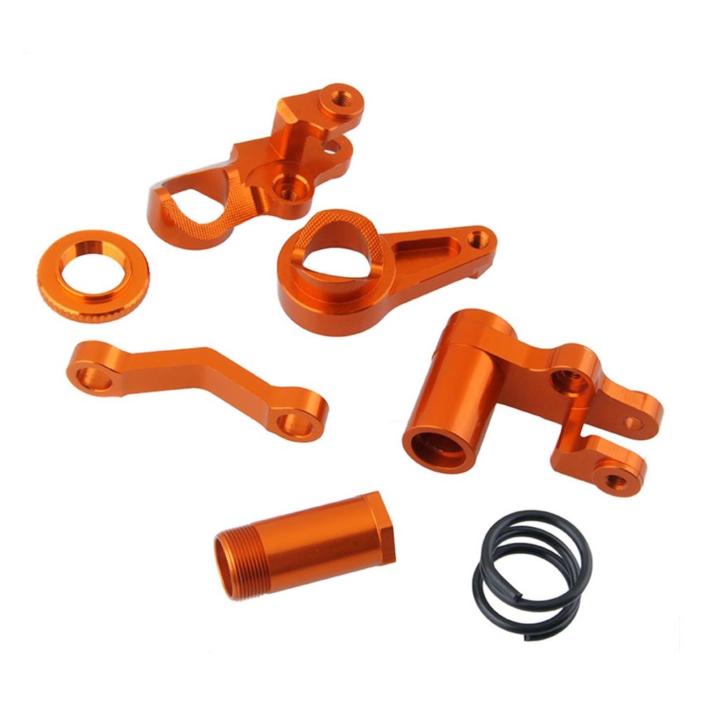 1/10 Alloy Aluminum Steering Servo Saver Complete Bell Crank Set 6845 for Rc 1/10 s Slash 5803 Upgraded Hop-Up Parts(Burgundy)