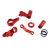 1/10 Alloy Aluminum Steering Servo Saver Complete Bell Crank Set 6845 for Rc 1/10 s Slash 5803 Upgraded Hop-Up Parts(Burgundy) view 4