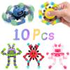 10 Pcs Transformable Fidget Spinner Toys for Kids, Stress Relief Sensory Toys for Autism ADHD, Birthday Party Favors, Easter Basket Essentials, Classroom Prizes, Stocking Stuffers for Boys Girls view 2