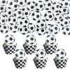 Ephlyn 50Pcs Soccer Cupcake Toppers Sports Theme Football Food Toothpicks Baby Shower Cake Decorations for Sport Balls Theme Kids Birthday Party view 1