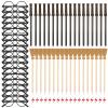 144 Pcs Wizard Wand Party Favors for Kids , Wand Pencils, Witch Broom Pencils, Lightning Tattoos, Round Frame Glasses, Party Decorations Birthday Gifts, Halloween Cosplay Accessories for Teens view 1