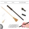 144 Pcs Wizard Wand Party Favors for Kids , Wand Pencils, Witch Broom Pencils, Lightning Tattoos, Round Frame Glasses, Party Decorations Birthday Gifts, Halloween Cosplay Accessories for Teens view 3