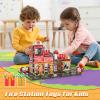 AFUNX Magnetic Tiles, 50PCS Fire Station Theme Building Blocks Set, Magnet Building Blocks and STEM Preschool Toys for Toddlers Kids Ages 3-5 5-7 8-10 view 3