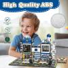AFUNX Magnetic Tiles, 50PCS Police Station Theme Building Blocks Set, Magnet Building Blocks and STEM Preschool Toys for Toddlers Kids Ages 3-5 5-7 8-10 view 2