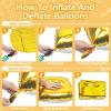 NISOCY 25PCS Metallic Silver Gold Square Foil Balloons Wall Backdrop Double Sided Chrome Gold Silver Balloons Arch Kit for Christmas New Year Anniversary Birthday Engagement Bridal Party Decorations view 3