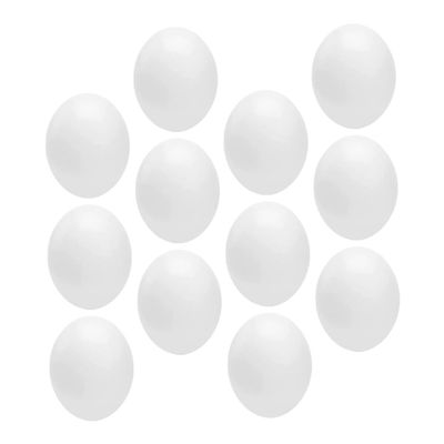 TOBBOMEY 12pcs Easter Egg Toys Fillable Eggs Graffiti Simulated Bird Delicate Props for Home Decor