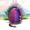 13" 3D Printed Dragon with Dragon Egg, Articulated Dragon, Red Yellow Blue Imperial Dragon, Dragon Fidget Toy, Home Office Decor Executive Desk Toy ID001-RYB-CLS view 3