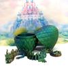 13" 3D Printed Dragon with Dragon Egg, Articulated Dragon, Orange Blue Green Imperial Dragon, Dragon Fidget Toy, Home Office Decor Executive Desk Toy ID001-OBG view 4